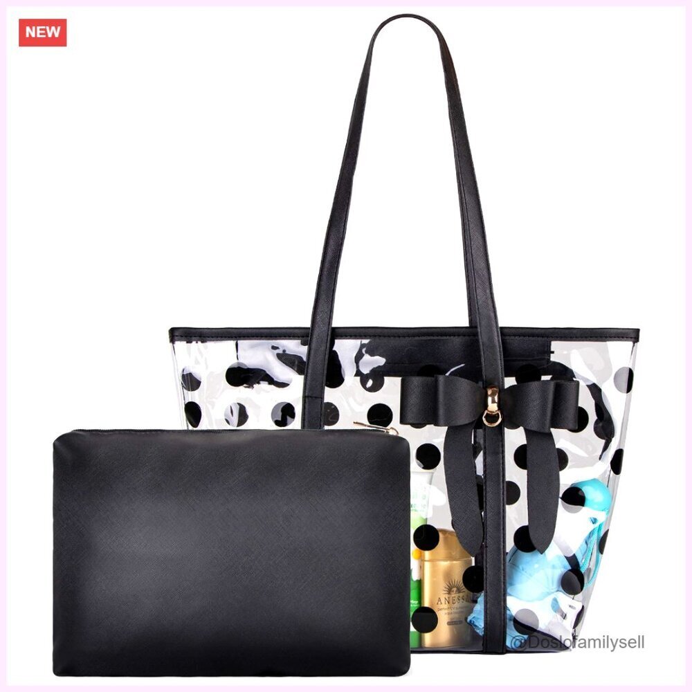 Waterproof PVC Clear Tote Bag Shoulder Handbag Beach Work Bag